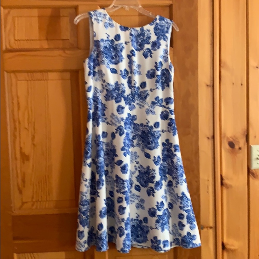 Brooks Brothers Blue floral a-line Dress